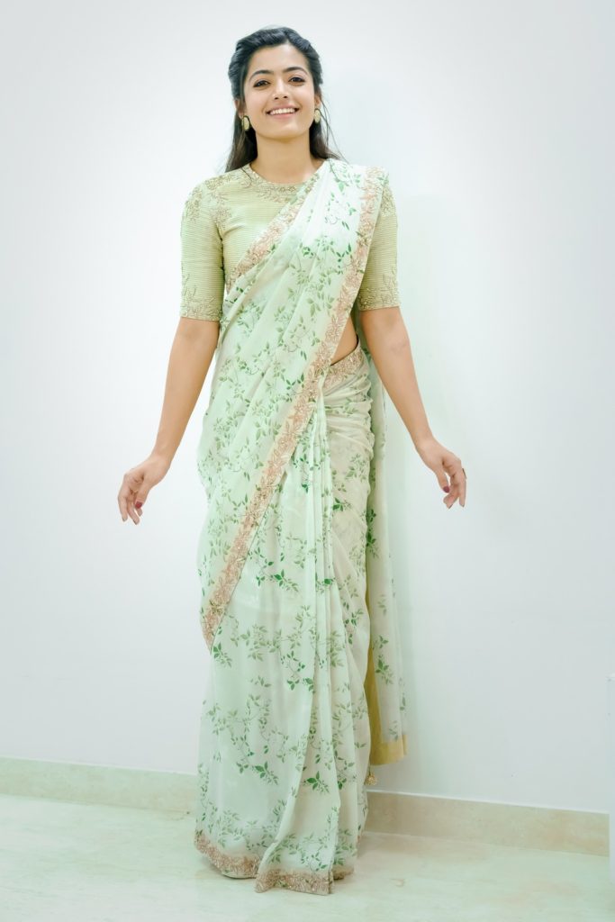 rashmika latest saree pics