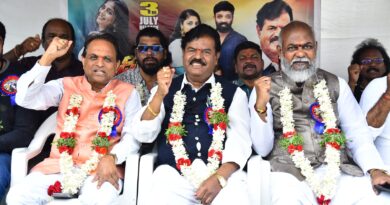 RK Goud, Deeksha Team Stage Mega Protest at Film Chamber Demanding Reduction of Digital Charges.