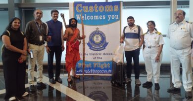 Manyam Dheerudu’ Hero R.V.V. Satyanarayana Accords a Grand Welcome to the First Passenger at Bhogapuram International Airport Manyam Dheerudu’ Hero R.V.V. Satyanarayana Accords a Grand Welcome to the First Passenger at Bhogapuram International Airport